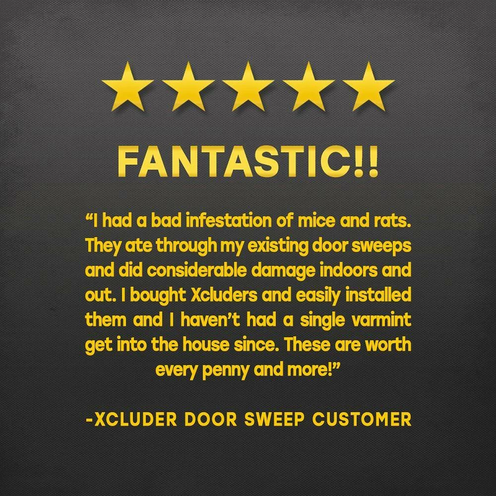 Xcluder 36 in. Standard Door Sweep, Aluminum (2-Pack) - Seals Out Rodents and Pests, Enhanced Weather Sealing - Image 8