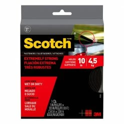 Scotch 1 in. x 10 ft. Black Extreme Fasteners (1 Set-Pack)