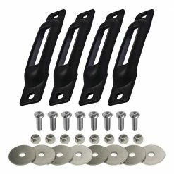 SNAP-LOC E-Track Single Strap Anchor in Black with Allen Screws (4-Pack)