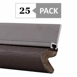 Simply Conserve KC600 1-5/8 in. x 84 in. Brown Premium Foam and Aluminum Screw On Door Weatherstrip Set Contractor Pack of 25