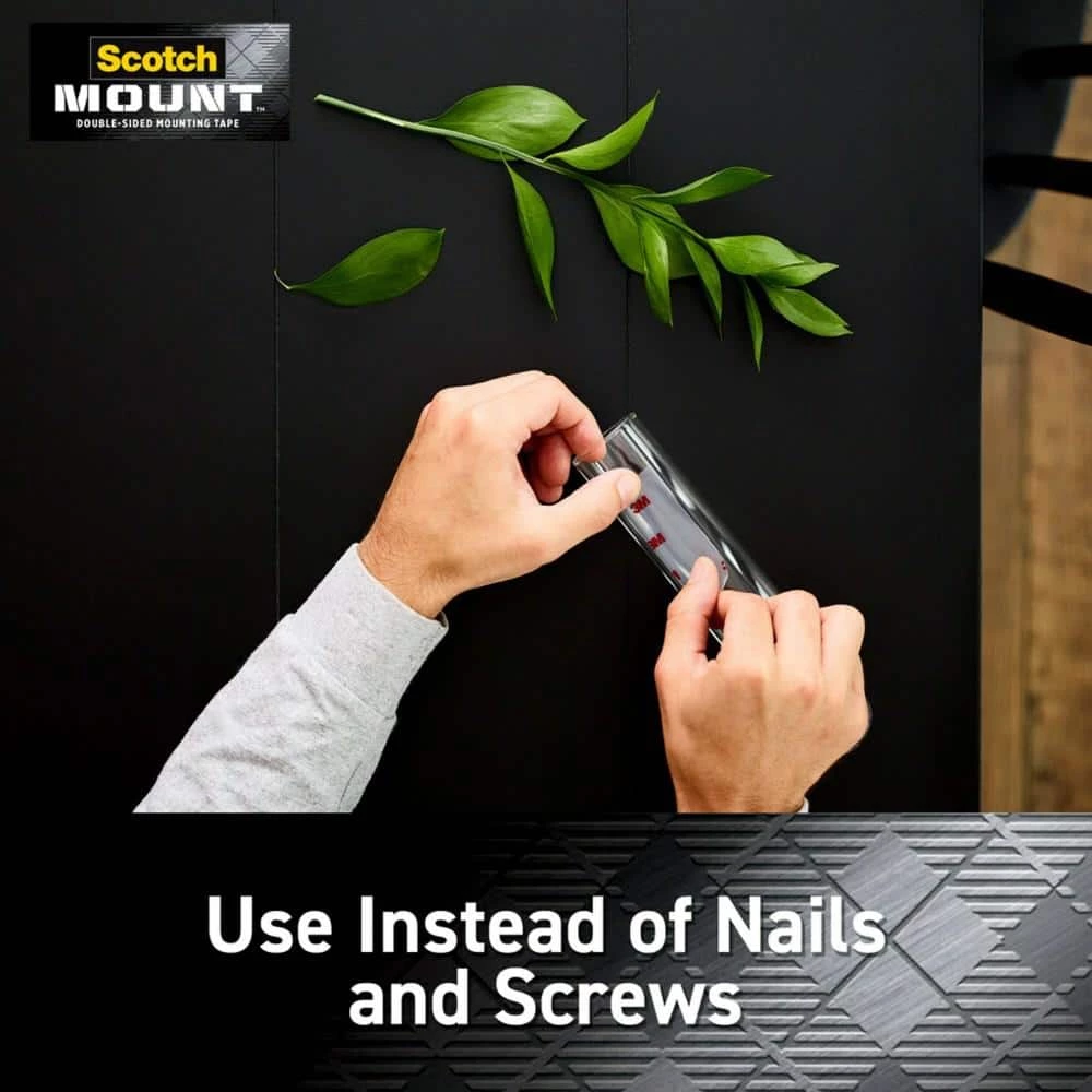 Scotch 1 in. x 3 in. Permanent Double Sided Clear Mounting Strips (8-Pack) - Image 9