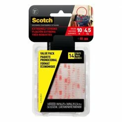 Scotch 1 in. x 3 in. Clear Extreme Fastener Mounting Strips Value Pack