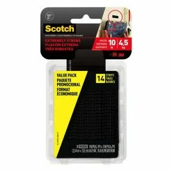 Scotch 1 in. x 3 in. Black Extreme Mounting Strips Value Pack (14 Strips per Pack)