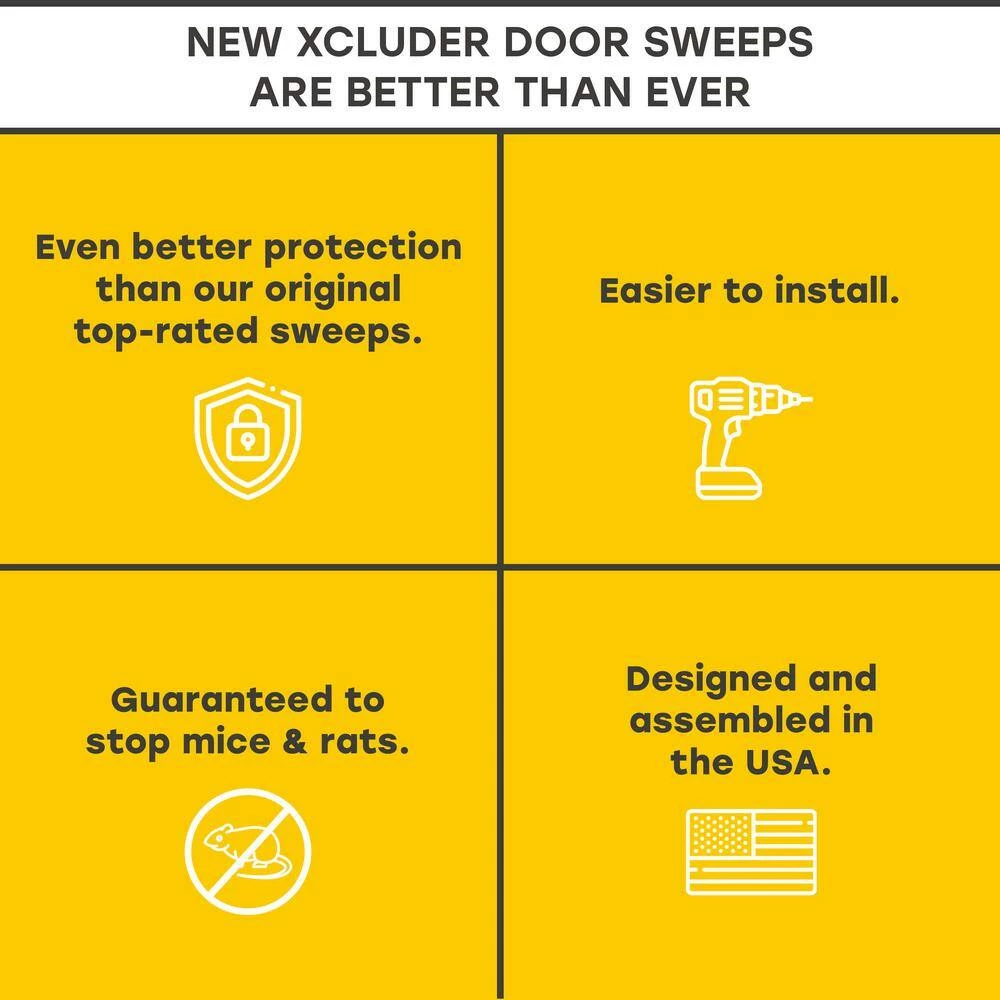 Xcluder 48 in. Standard Door Sweep, Dark Bronze (2-Pack) - Seals Out Rodents and Pests, Enhanced Weather Sealing - Image 11