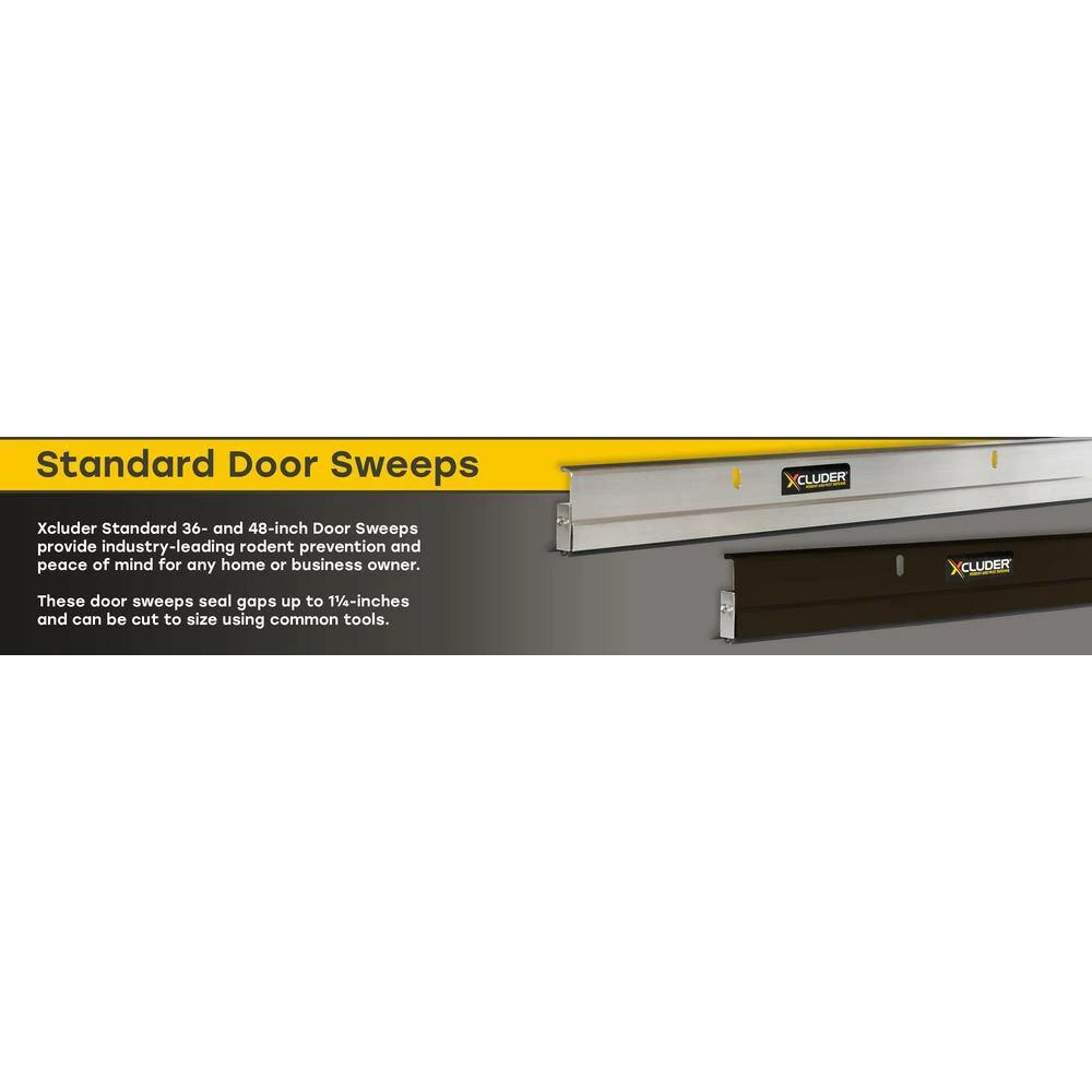 Xcluder 48 in. Standard Door Sweep, Dark Bronze (2-Pack) - Seals Out Rodents and Pests, Enhanced Weather Sealing - Image 10