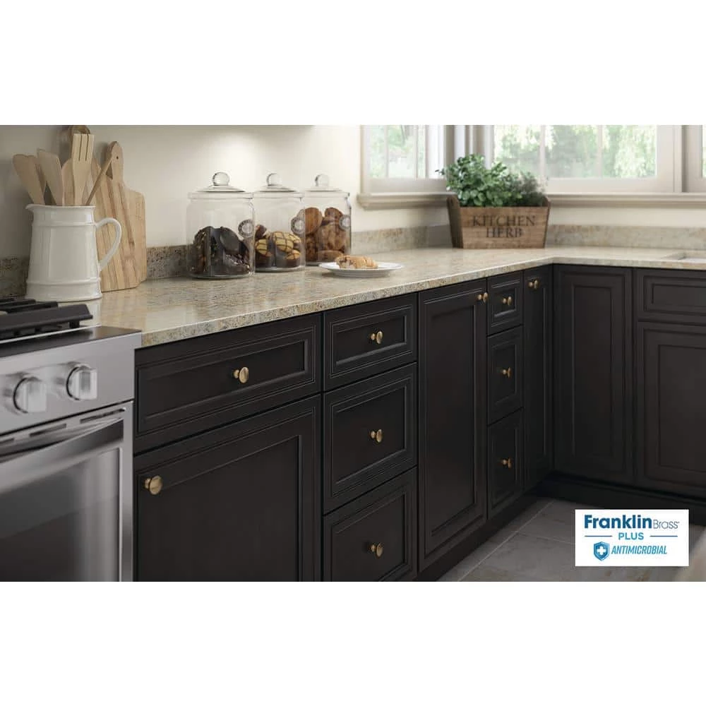 Franklin Brass Essentials Fulton 1-3/16 in. (30 mm) Champagne Bronze Antimicrobial Cabinet Knob (5-Pack) - Image 4