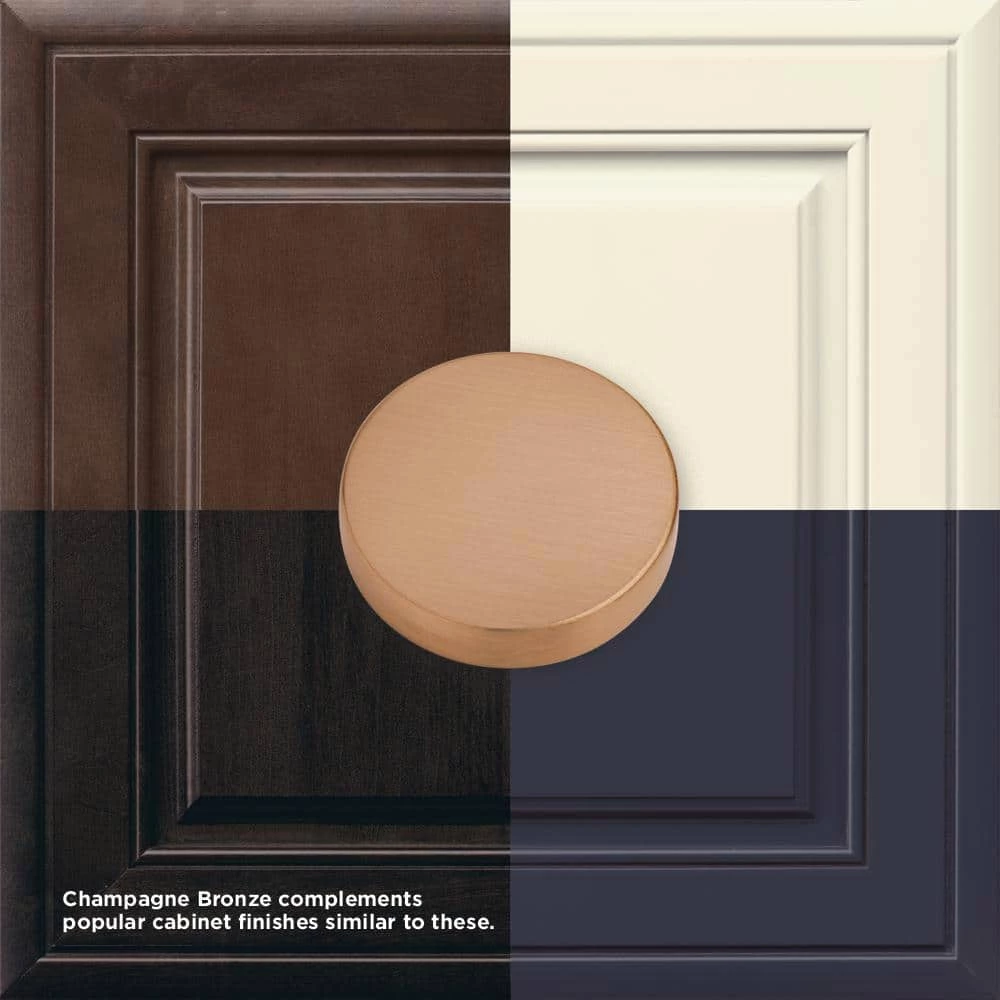 Franklin Brass Essentials Fulton 1-3/16 in. (30 mm) Champagne Bronze Antimicrobial Cabinet Knob (5-Pack) - Image 3