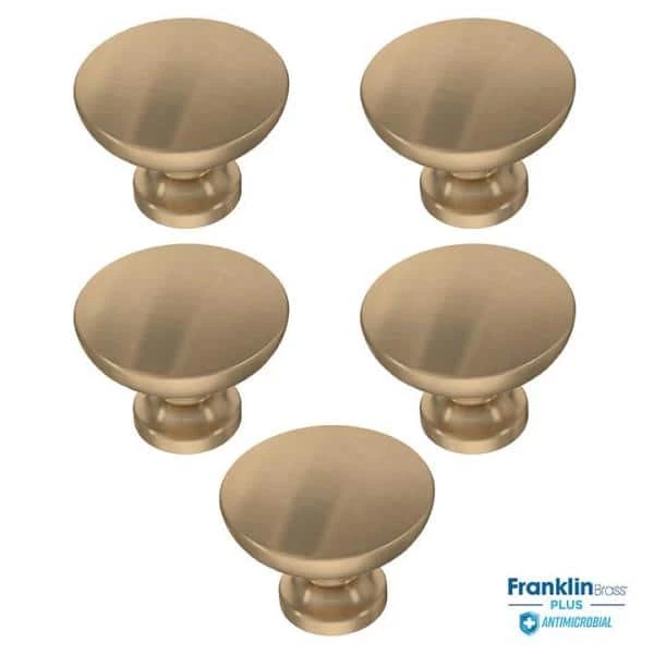 Franklin Brass Essentials Fulton 1-3/16 in. (30 mm) Champagne Bronze Antimicrobial Cabinet Knob (5-Pack) - Image 5