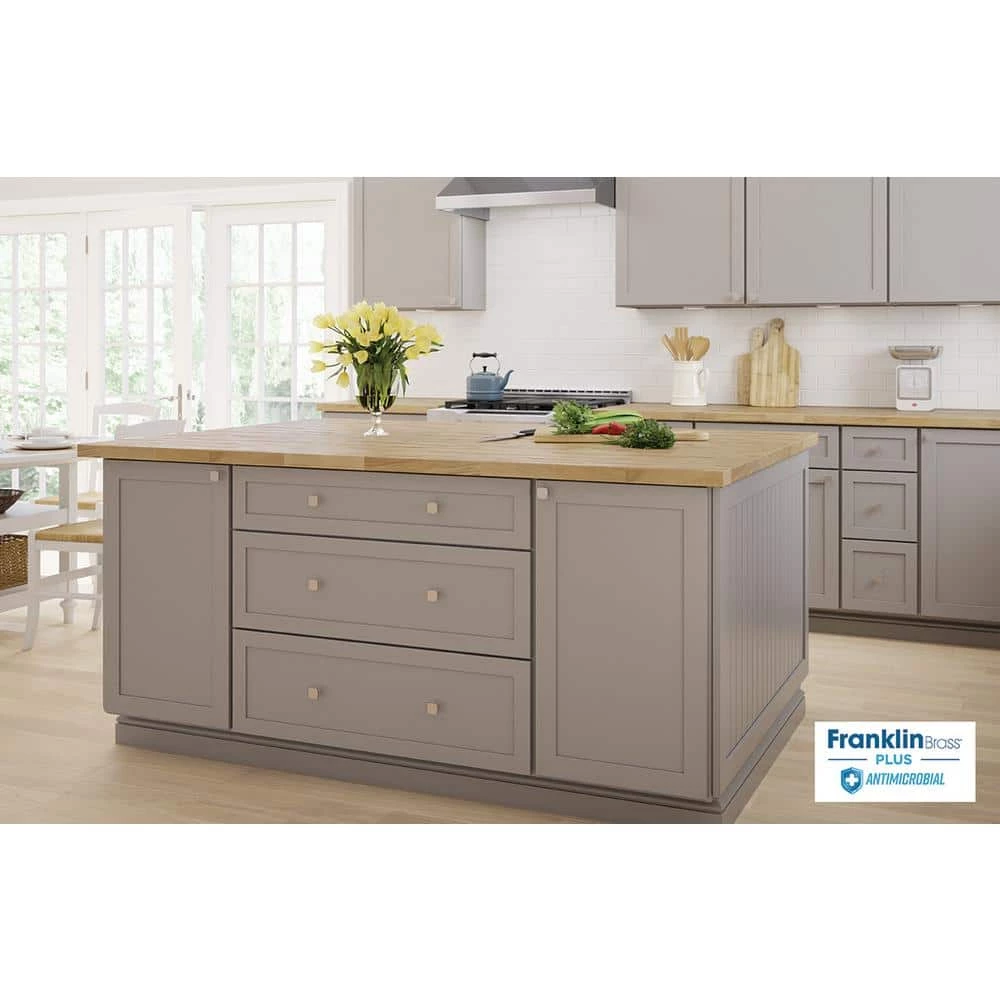 Franklin Brass Parow 1-1/8 in. (29 mm) Antimicrobial Satin Nickel Cabinet Knob (5-Pack) - Image 4