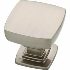 Franklin Brass Parow 1-1/8 in. (29 mm) Antimicrobial Satin Nickel Cabinet Knob (5-Pack)