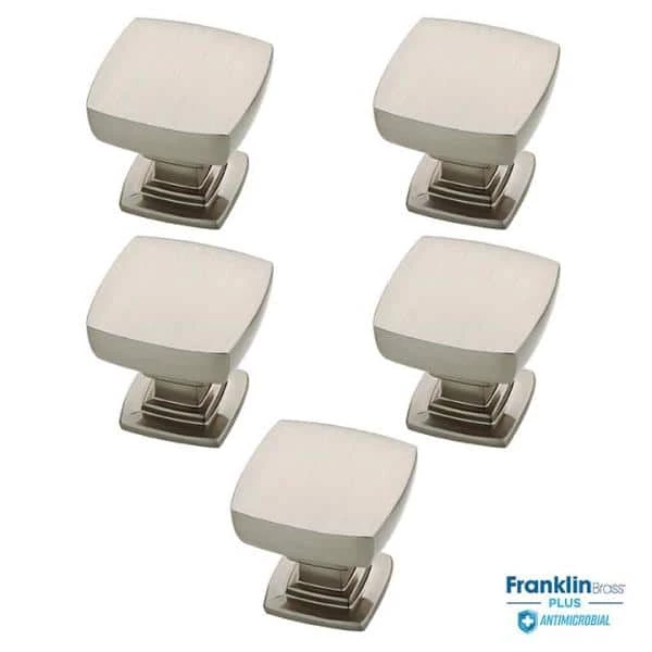 Franklin Brass Parow 1-1/8 in. (29 mm) Antimicrobial Satin Nickel Cabinet Knob (5-Pack) - Image 5