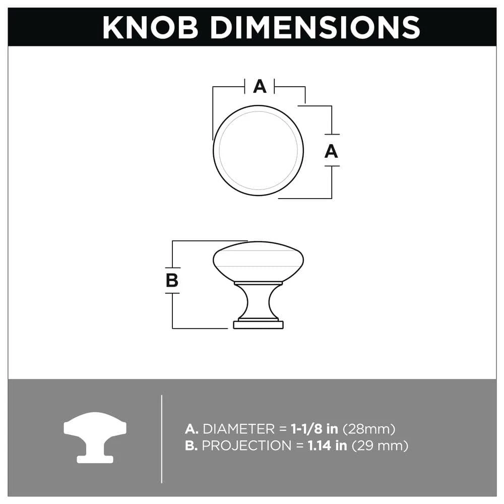 Franklin Brass Mushroom 1-1/4 in. (32 mm) Champagne Bronze Antimicrobial Cabinet Knob (5-Pack) - Image 6