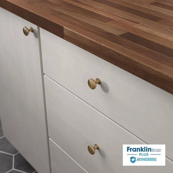 Franklin Brass Mushroom 1-1/4 in. (32 mm) Champagne Bronze Antimicrobial Cabinet Knob (5-Pack) - Image 2