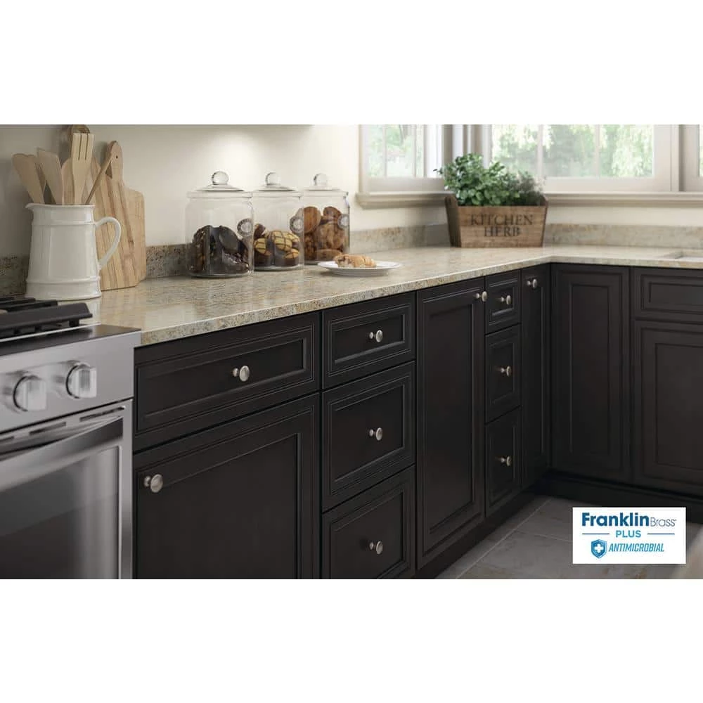 Franklin Brass Mushroom 1-1/4 in. (32 mm) Satin Nickel Antimicrobial Cabinet Knob (5-Pack) - Image 4