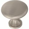 Franklin Brass Mushroom 1-1/4 in. (32 mm) Satin Nickel Antimicrobial Cabinet Knob (5-Pack)