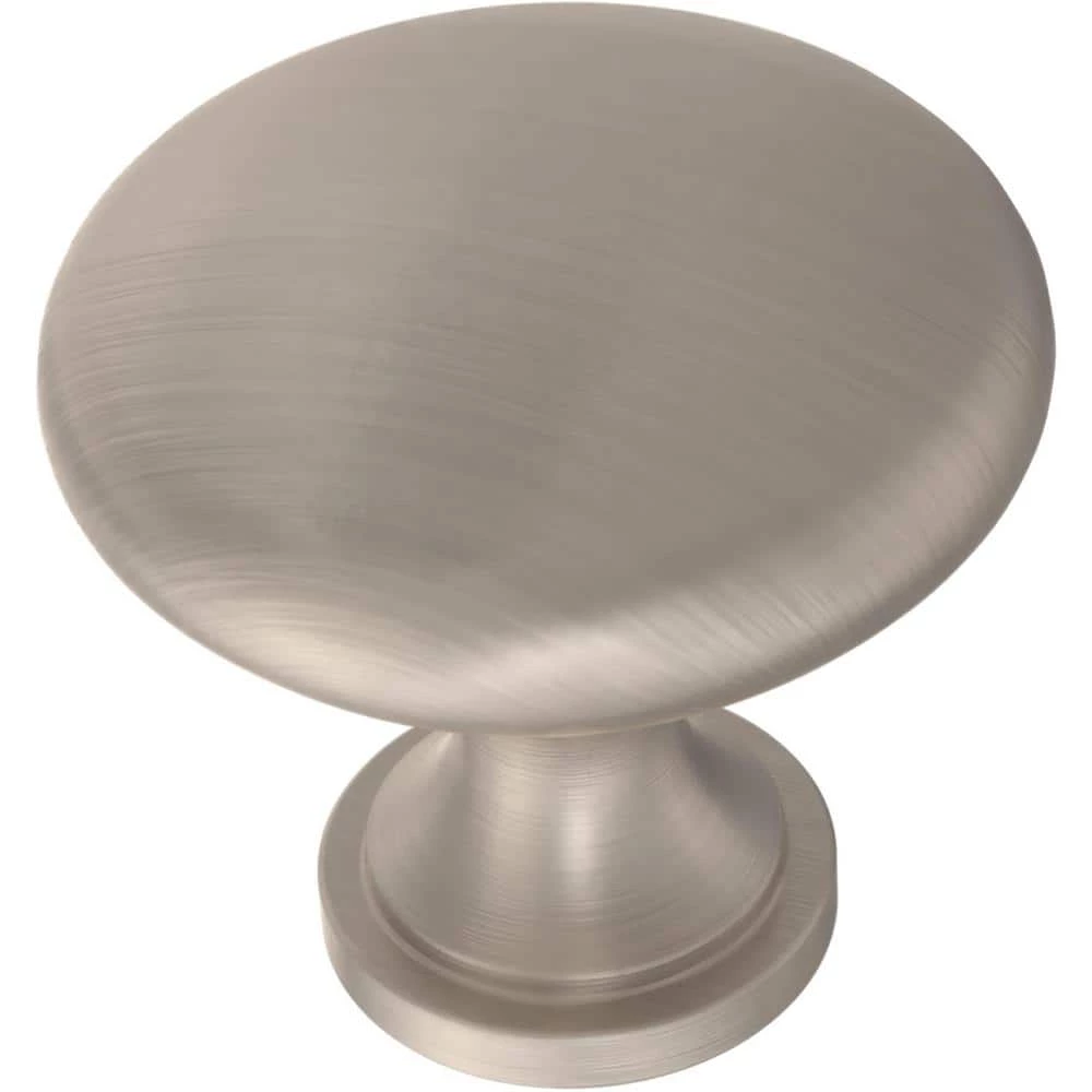 Franklin Brass Mushroom 1-1/4 in. (32 mm) Satin Nickel Antimicrobial Cabinet Knob (5-Pack)
