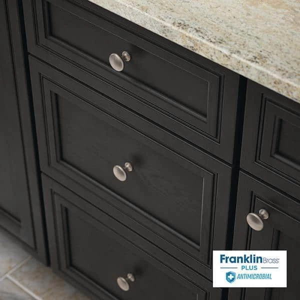 Franklin Brass Mushroom 1-1/4 in. (32 mm) Satin Nickel Antimicrobial Cabinet Knob (5-Pack) - Image 2