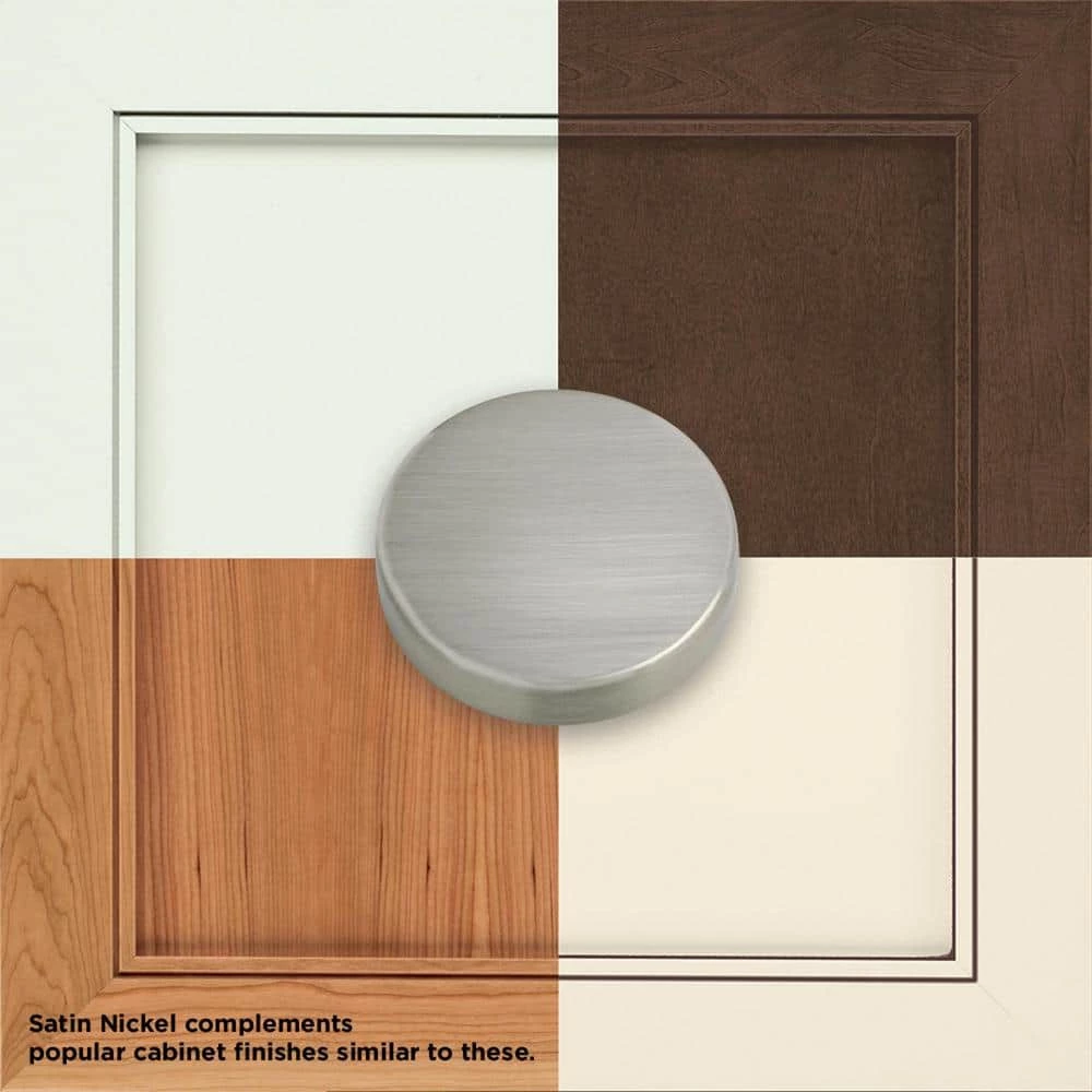 Franklin Brass Classic Curve 1 in. (25 mm) Satin Nickel Cabinet Knob (5-Pack) - Image 3