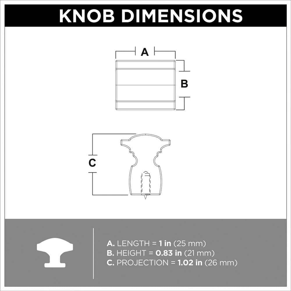Franklin Brass Classic Curve 1 in. (25 mm) Satin Nickel Cabinet Knob (5-Pack) - Image 7