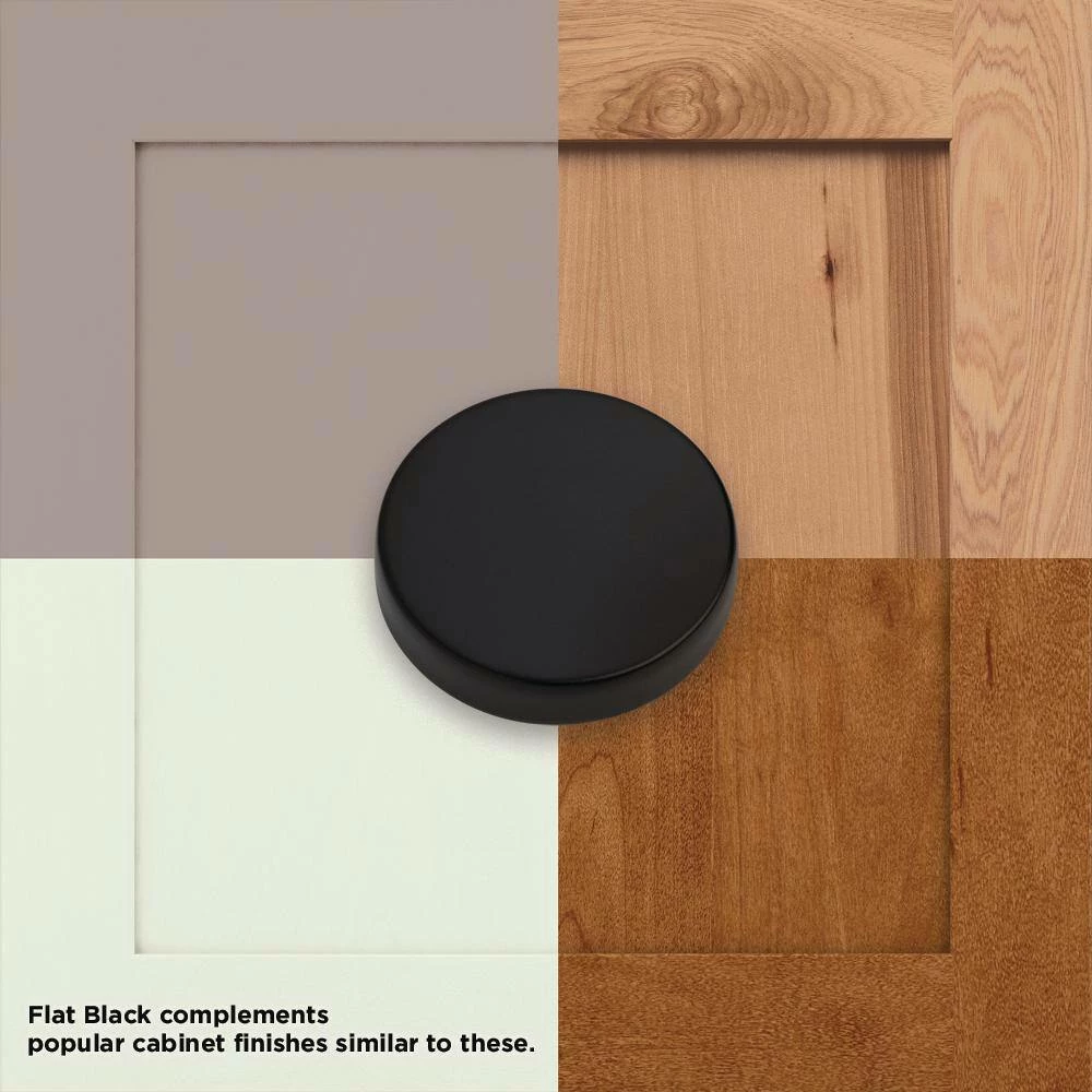 Franklin Brass Simple Bar 1-1/4 in. (32 mm) Matte Black Round Cabinet Knob (10-Pack) - Image 3