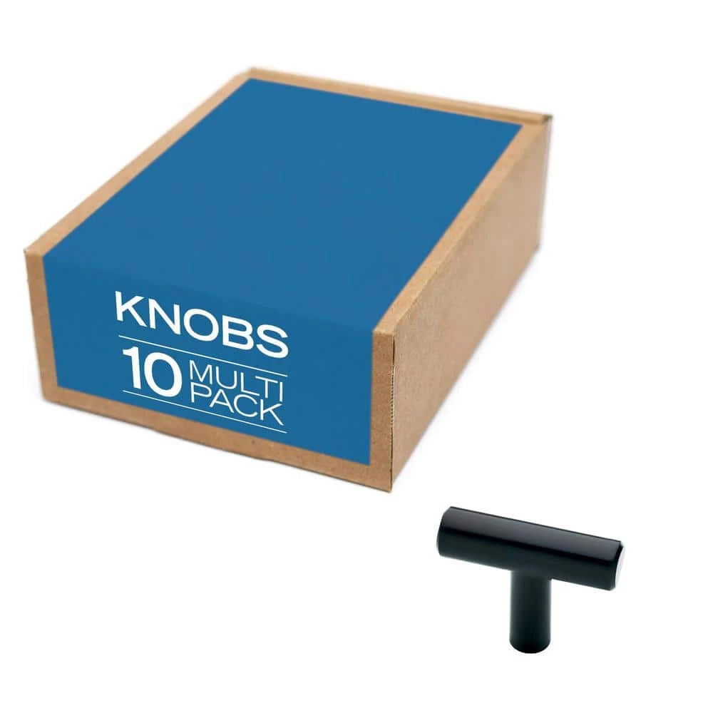 Franklin Brass Simple Bar 1-1/4 in. (32 mm) Matte Black Round Cabinet Knob (10-Pack) - Image 4