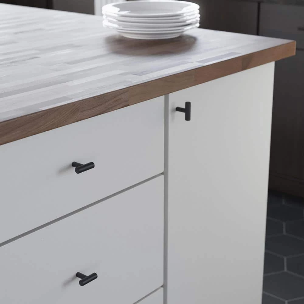 Franklin Brass Simple Bar 1-1/4 in. (32 mm) Matte Black Round Cabinet Knob (10-Pack) - Image 2