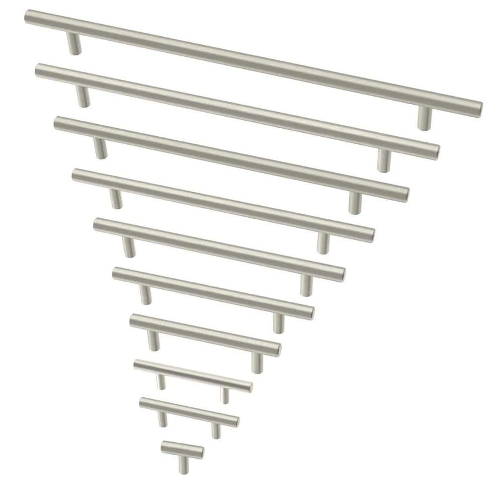 Franklin Brass Simple Bar 1-1/4 in. (32 mm) Stainless Steel Round Cabinet Knob (10-Pack) - Image 4