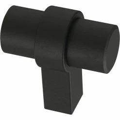 Franklin Brass Simple Wrapped Bar 1-1/4 in. (32 mm) Matte Black Cabinet Knob (10-Pack)