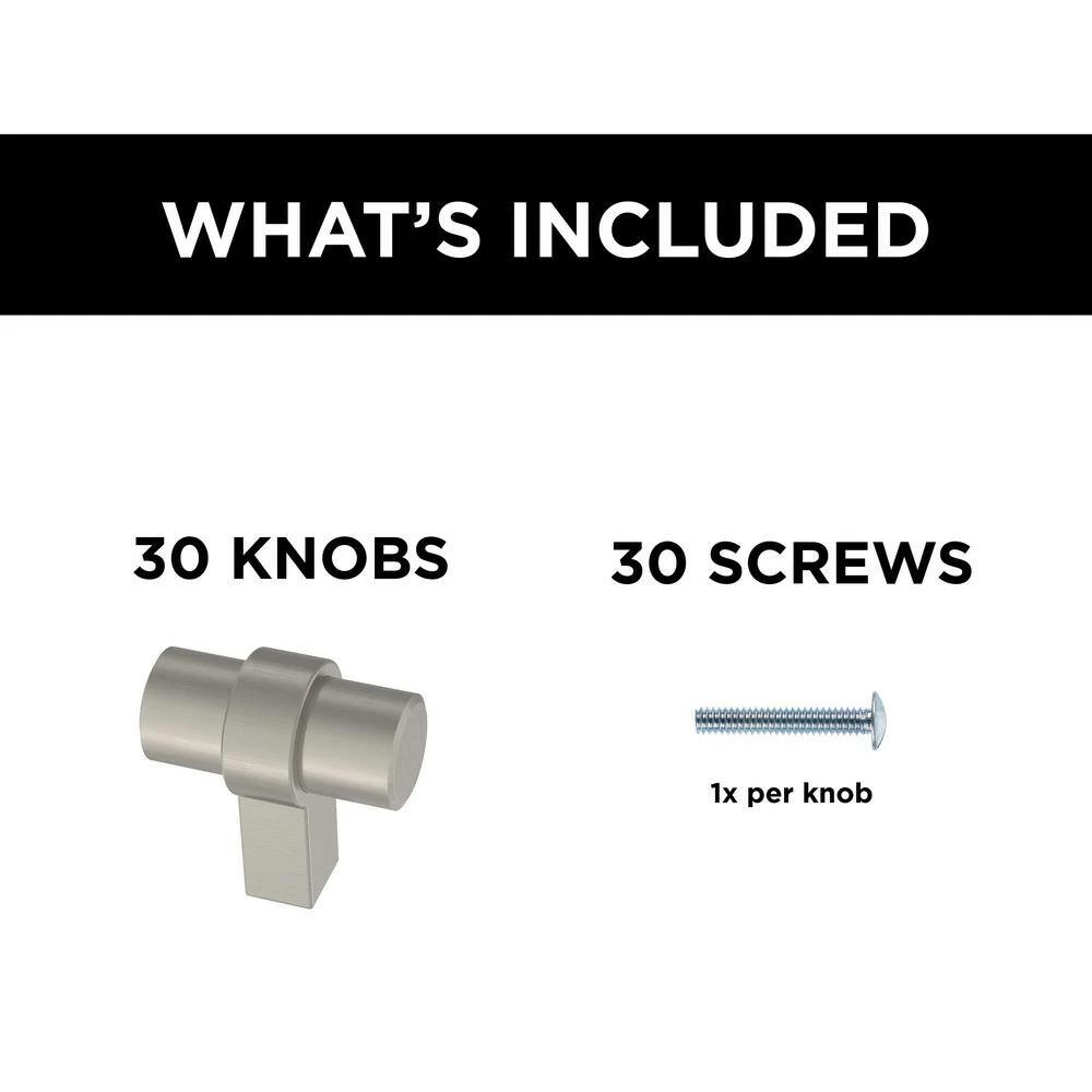 Franklin Brass Simple Wrapped Bar 1-1/4 in. (32 mm) Stainless Steel Cabinet Knob (30-Pack) - Image 7