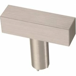Franklin Brass Simple Square Bar 1-1/4 in. (32 mm) Stainless Steel Cabinet Knob (10-Pack)
