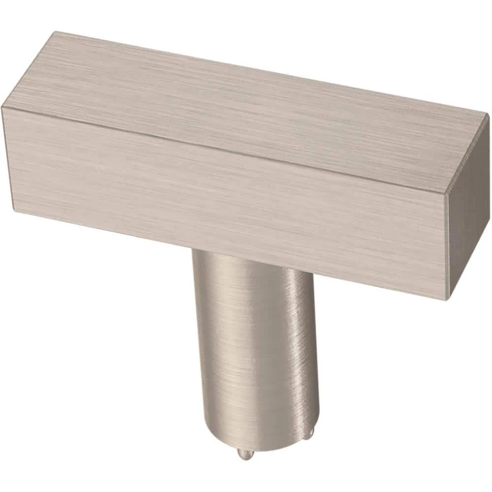 Franklin Brass Simple Square Bar 1-1/4 in. (32 mm) Stainless Steel Cabinet Knob (30-Pack)