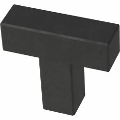 Franklin Brass Simple Modern Square 1-1/4 in. (32 mm) Matte Black Cabinet Knob (30-Pack)