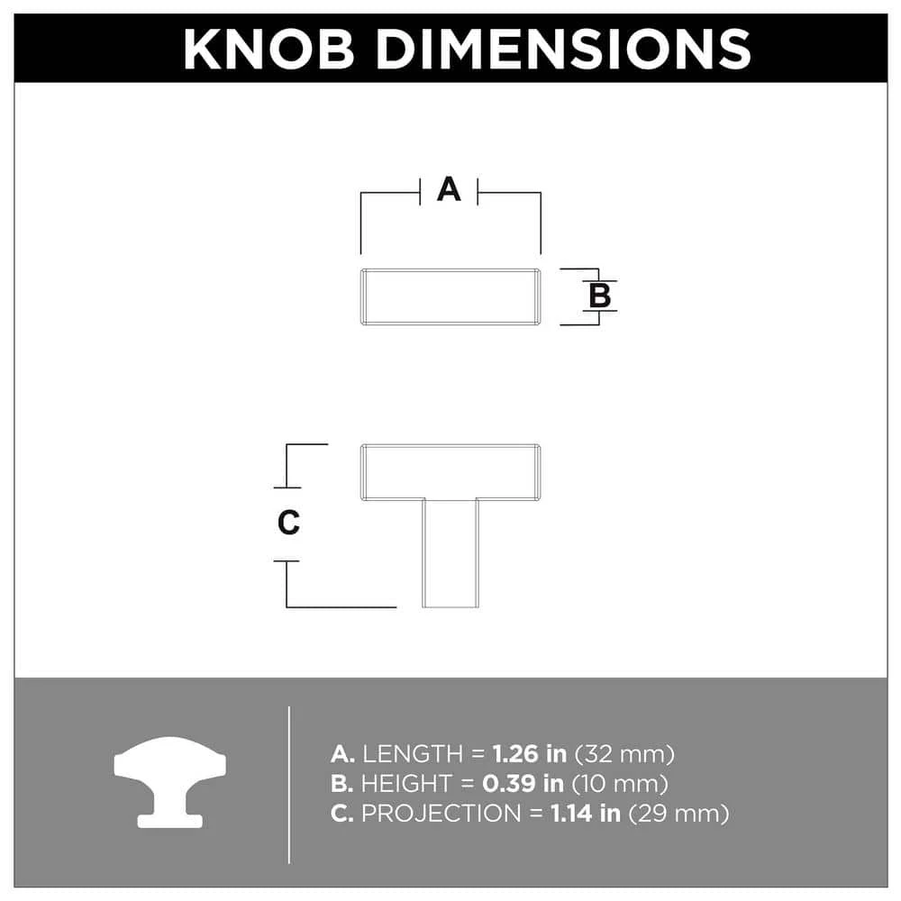 Franklin Brass Simple Modern Square 1-1/4 in. (32 mm) Stainless Steel Cabinet Knob (10-Pack) - Image 5