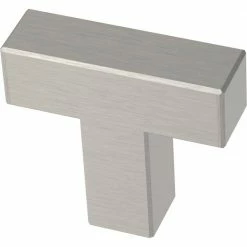 Franklin Brass Simple Modern Square 1-1/4 in. (32 mm) Stainless Steel Cabinet Knob (30-Pack)