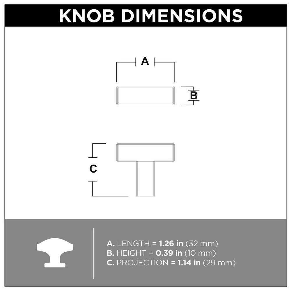 Franklin Brass Simple Modern Square 1-1/4 in. (32 mm) Stainless Steel Cabinet Knob (30-Pack) - Image 5