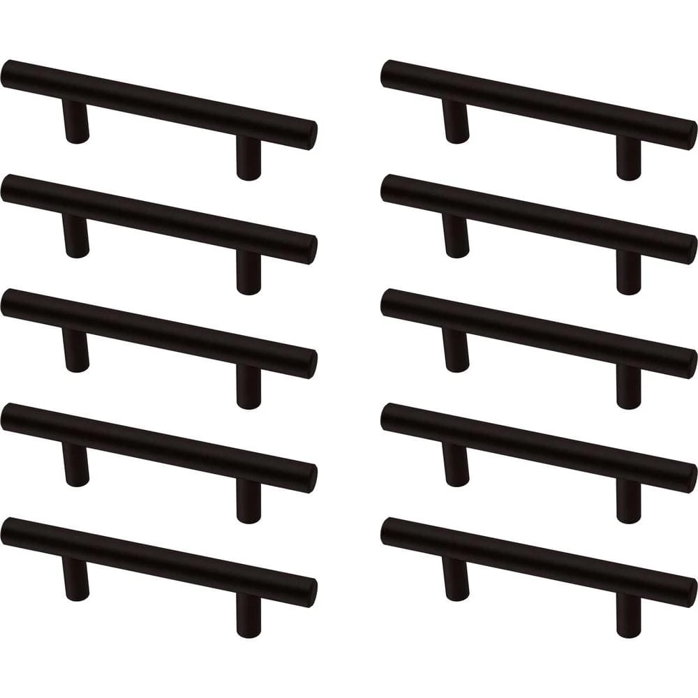 Franklin Brass 3 in. (76 mm) Matte Black Cabinet Drawer Bar Pull (10-Pack) - Image 5