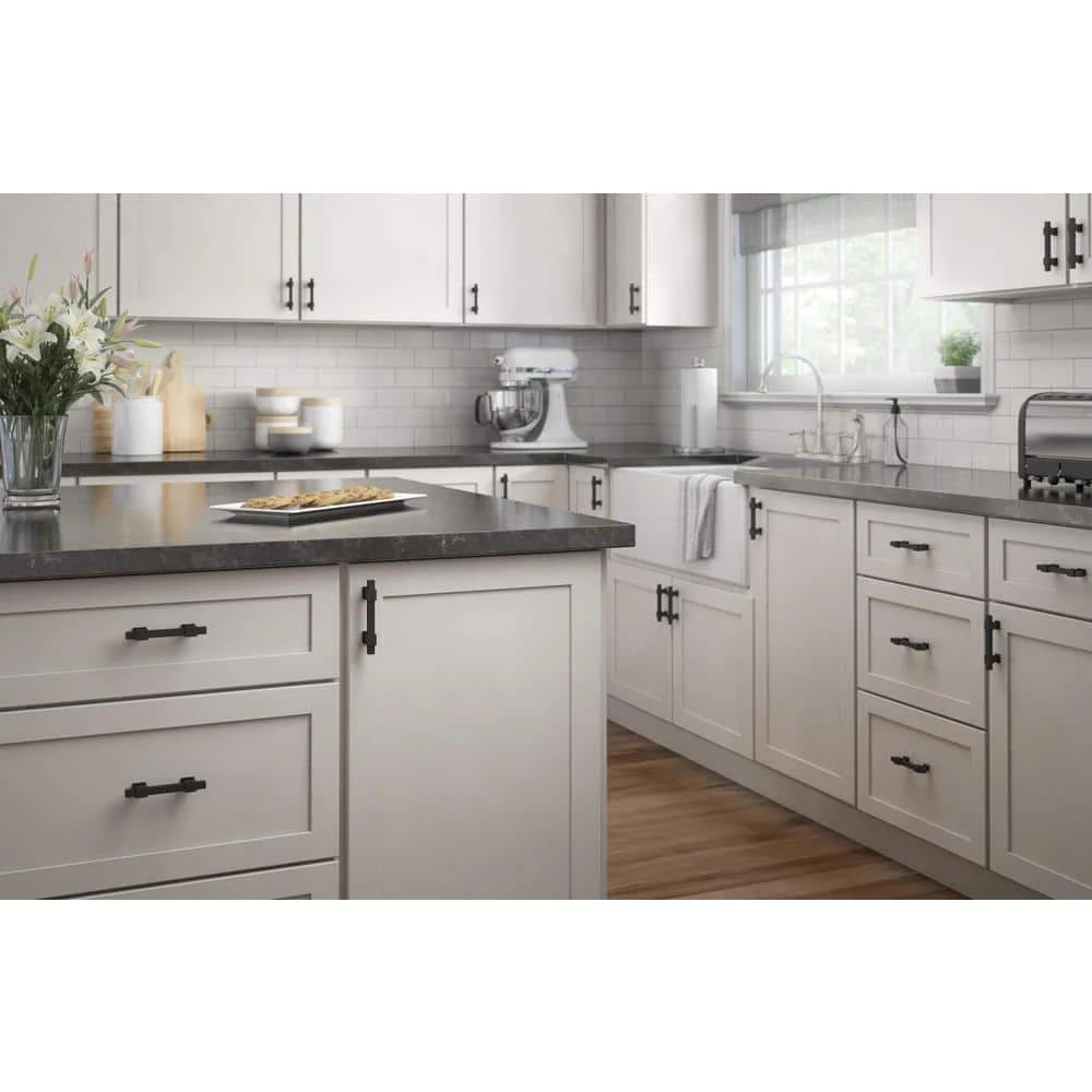 Franklin Brass Square Bar 1-3/8 in. to 4 in. (35 mm to 102 mm) Matte Black Adjustable Drawer Pull (5-Pack) - Image 5