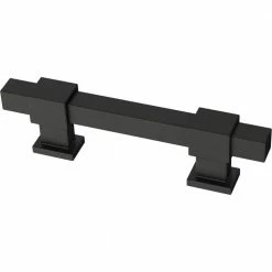 Franklin Brass Square Bar 1-3/8 in. to 4 in. (35 mm to 102 mm) Matte Black Adjustable Drawer Pull (5-Pack)