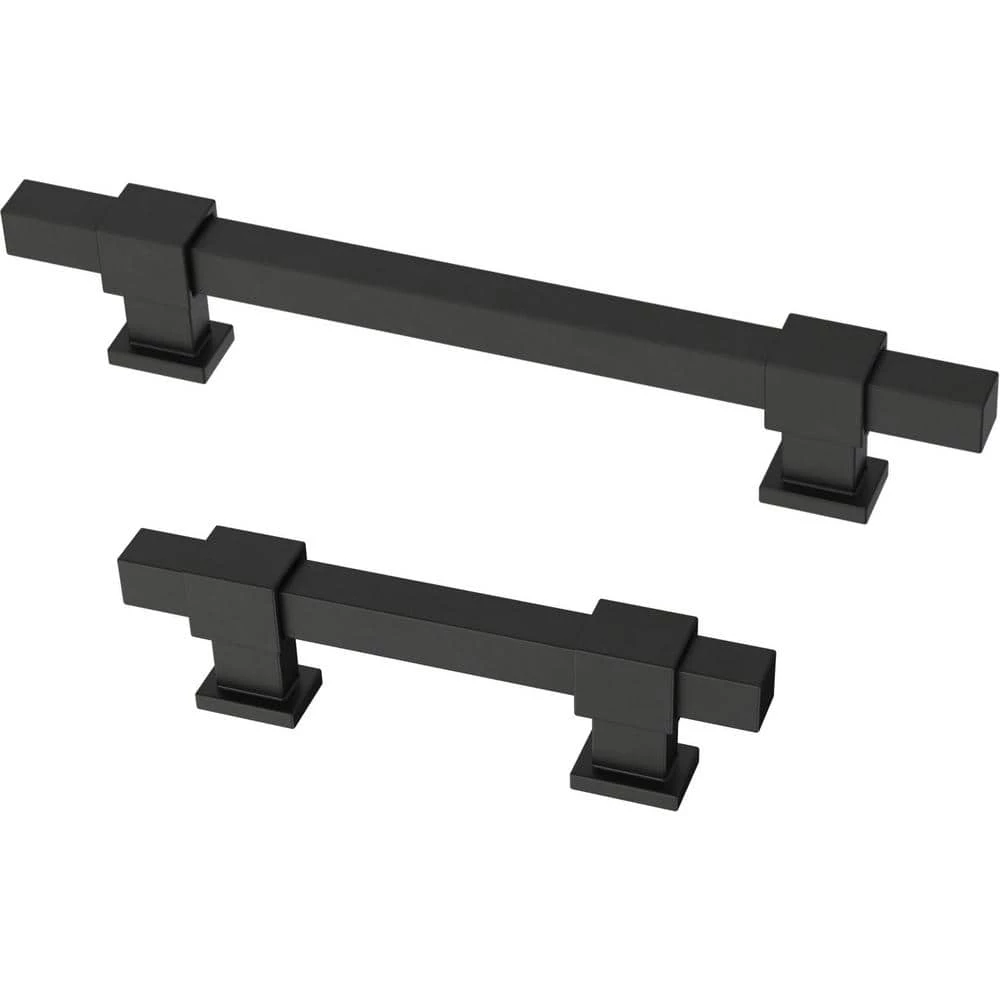 Franklin Brass Square Bar 1-3/8 in. to 4 in. (35 mm to 102 mm) Matte Black Adjustable Drawer Pull (5-Pack) - Image 7