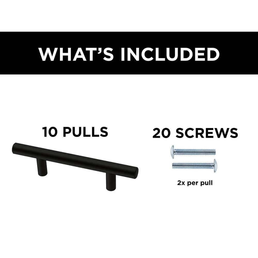 Franklin Brass Simple Bar 3 in. (76 mm) Matte Black Round Drawer Pull (10-Pack) - Image 10