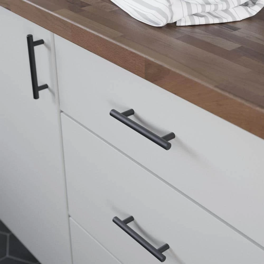 Franklin Brass Simple Bar 3-3/4 in. (96 mm) Matte Black Round Drawer Pull (10-Pack) - Image 2