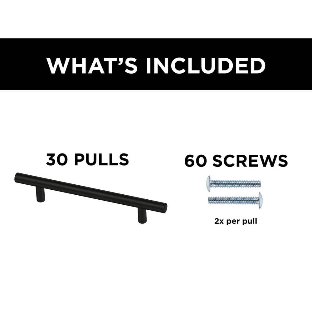 Franklin Brass Simple Bar 5-1/16 in. (128 mm) Matte Black Round Drawer Pull (30-Pack) - Image 10