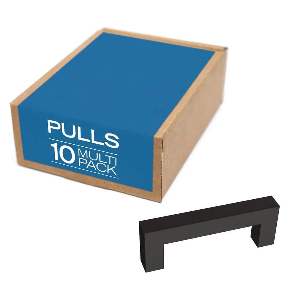 Franklin Brass Simple Modern Square 3 in. (76 mm) Matte Black Bar Drawer Pull (10-Pack) - Image 4