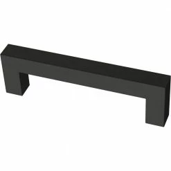 Franklin Brass Simple Modern Square 3-3/4 in. (96 mm) Matte Black Bar Drawer Pull (10-Pack)