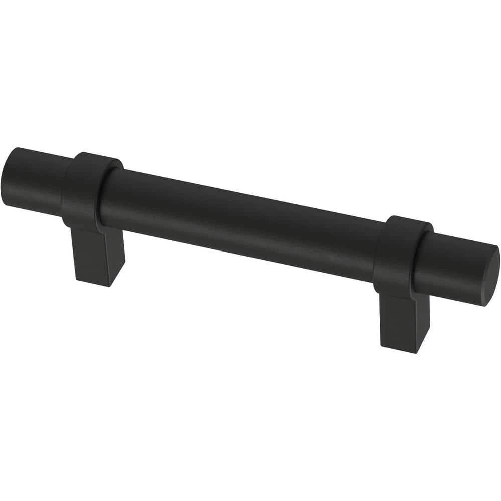 Franklin Brass Simple Wrapped Bar 3 in. (76 mm) Matte Black Drawer Pull (30-Pack)