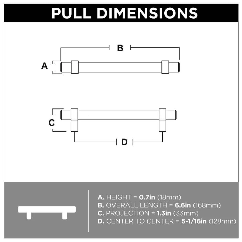 Franklin Brass Simple Wrapped Bar 5-1/16 in. (128 mm) Stainless Steel Drawer Pull (30-Pack) - Image 5