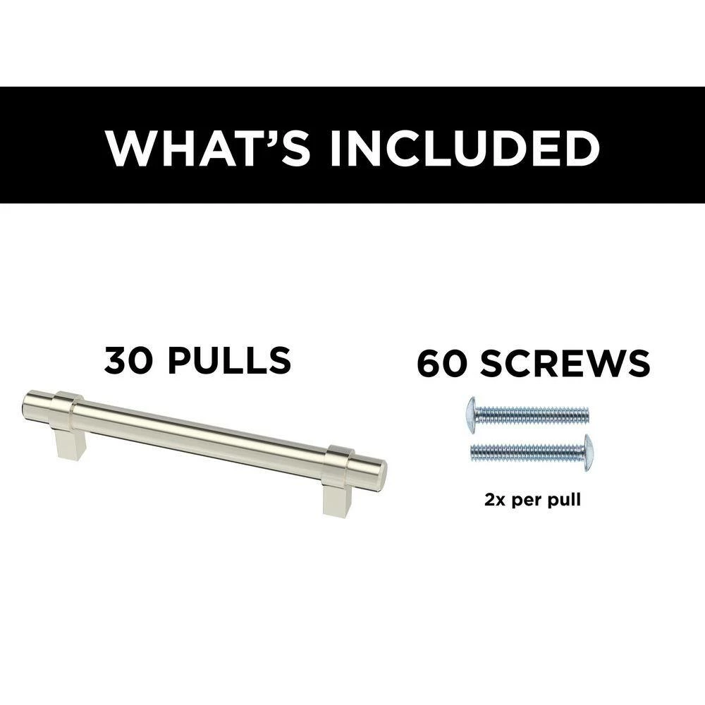 Franklin Brass Simple Wrapped Bar 5-1/16 in. (128 mm) Stainless Steel Drawer Pull (30-Pack) - Image 9