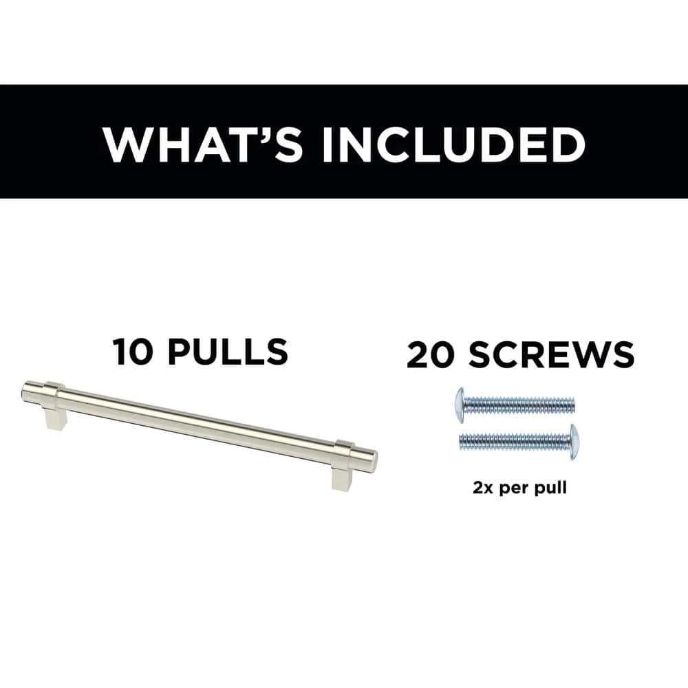 Franklin Brass Simple Wrapped Bar 7-9/16 in. (192 mm) Stainless Steel Drawer Pull (10-Pack) - Image 9