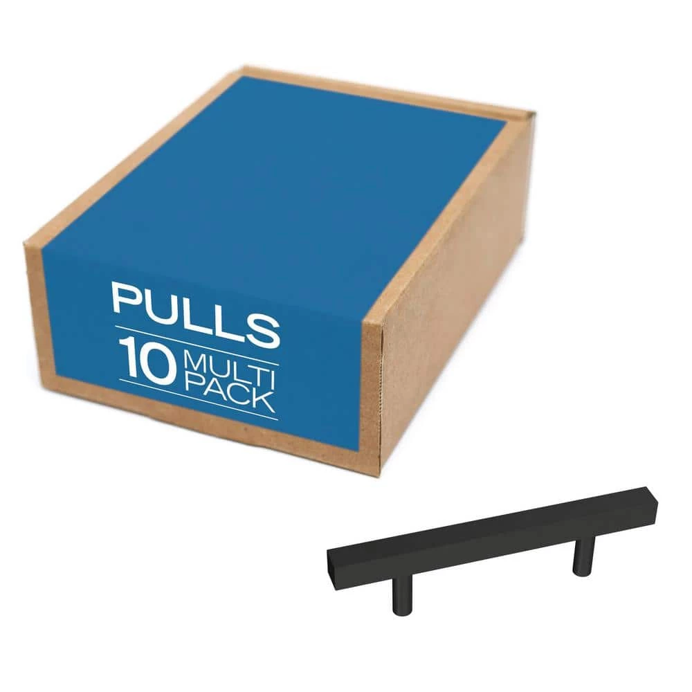 Franklin Brass Simple Square Bar 3 in. (76 mm) Matte Black Drawer Pull (10-Pack) - Image 4
