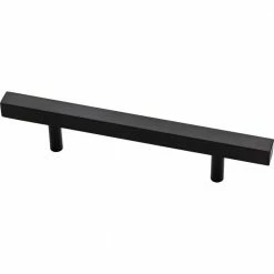Franklin Brass Simple Square Bar 3-3/4 in. (96 mm) Matte Black Drawer Pull (10-Pack)